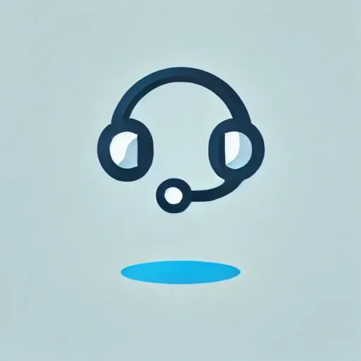 DALL·E 2024-06-26 16.22.15 - A simple and clean image representing the concept of technical support. The image features a headset with a microphone, symbolizing customer service a